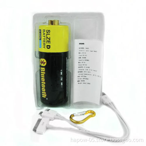 Portable power shape USB power bank with speaker Bluetooth 2.0 + EDR, TF card supportNew